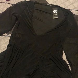 Plus size sexy black gown